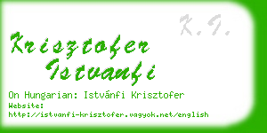 krisztofer istvanfi business card